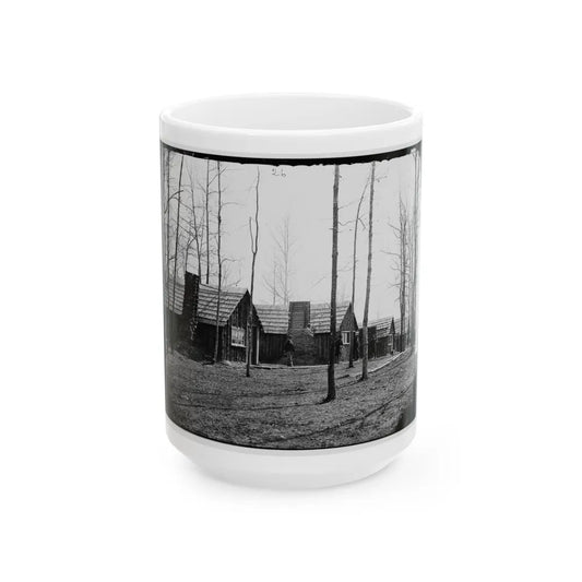 Rappahannock Station, Va. Officers' Quarters, 50th New York Engineers; Another View (U.S. Civil War) White Coffee Mug-15oz-Go Mug Yourself