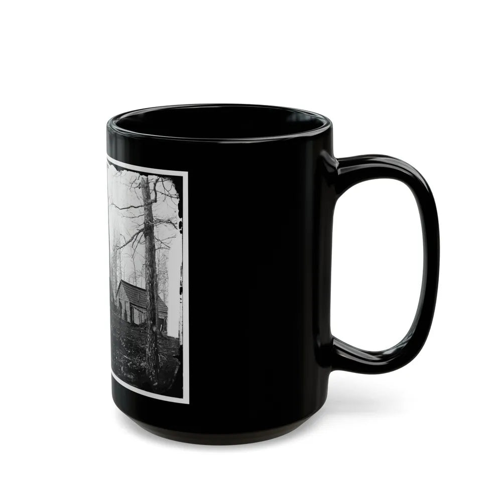 Rappahannock Station, Va. Quarters Of Field And Staff Officers, 50th New York Engineers (U.S. Civil War) Black Coffee Mug-Go Mug Yourself