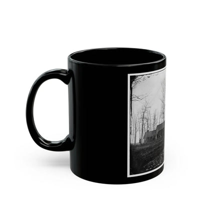 Rappahannock Station, Va. Quarters Of Field And Staff Officers, 50th New York Engineers (U.S. Civil War) Black Coffee Mug-Go Mug Yourself