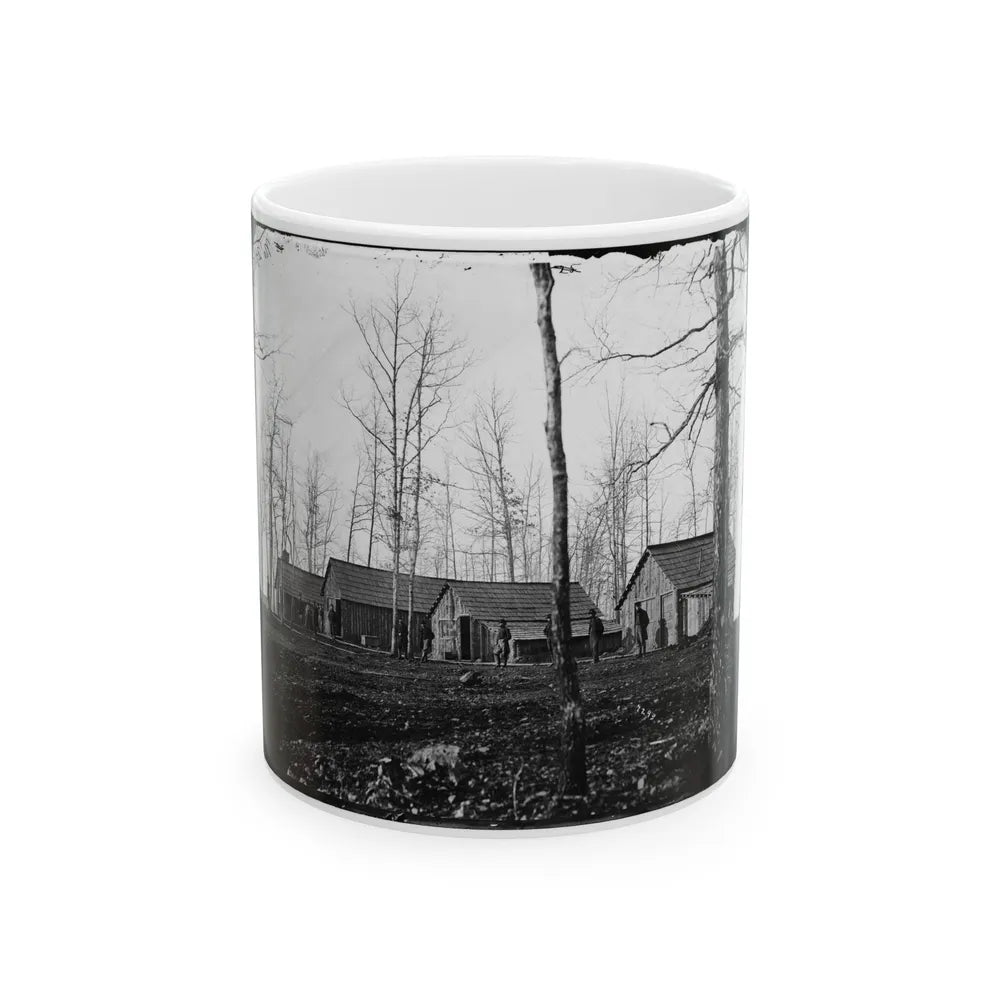 Rappahannock Station, Va. Quarters Of Field And Staff Officers, 50th New York Engineers (U.S. Civil War) White Coffee Mug-11oz-Go Mug Yourself