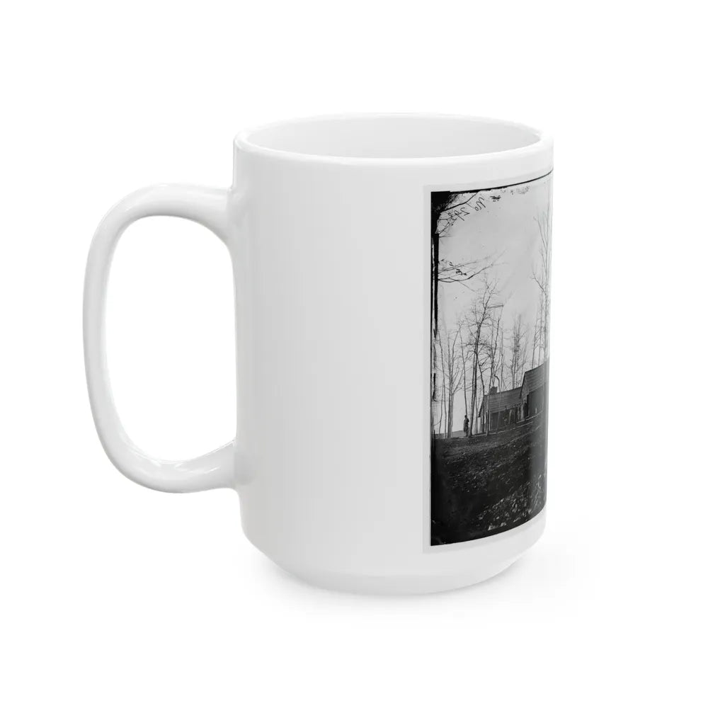 Rappahannock Station, Va. Quarters Of Field And Staff Officers, 50th New York Engineers (U.S. Civil War) White Coffee Mug-Go Mug Yourself