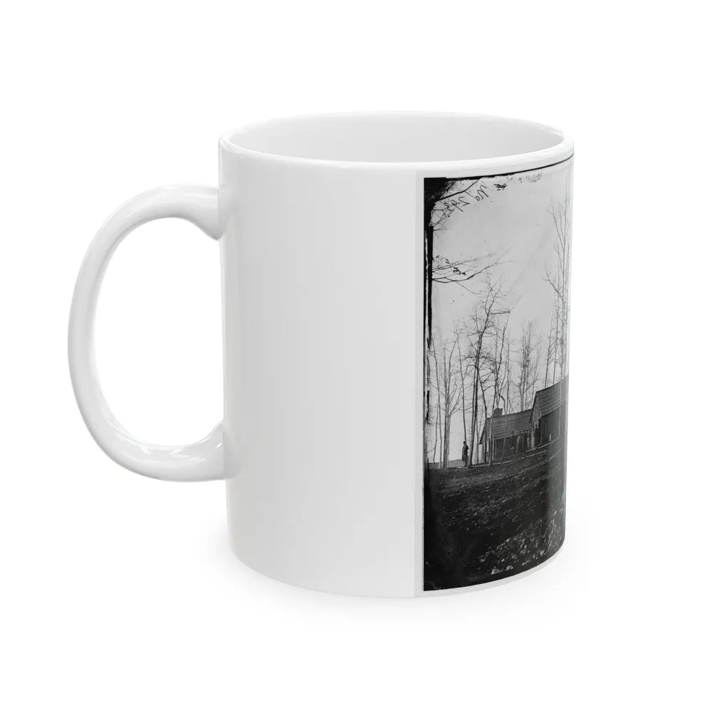 Rappahannock Station, Va. Quarters Of Field And Staff Officers, 50th New York Engineers (U.S. Civil War) White Coffee Mug-Go Mug Yourself