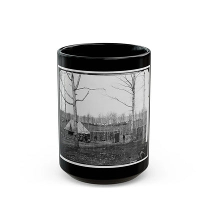 Rappahannock Station, Va. Sutler's Hut And Stockade Of 50th New York Engineers (U.S. Civil War) Black Coffee Mug-15oz-Go Mug Yourself