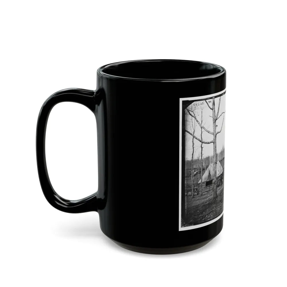 Rappahannock Station, Va. Sutler's Hut And Stockade Of 50th New York Engineers (U.S. Civil War) Black Coffee Mug-Go Mug Yourself