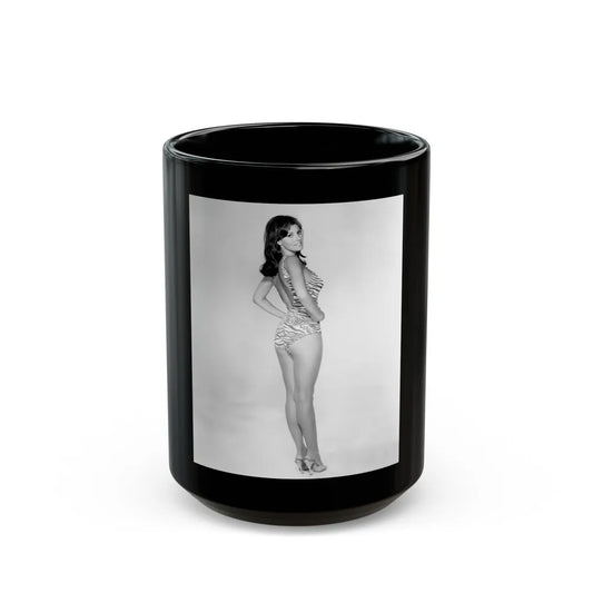 Raquel Welch #145 (Vintage Female Icon) Black Coffee Mug-15oz-Go Mug Yourself