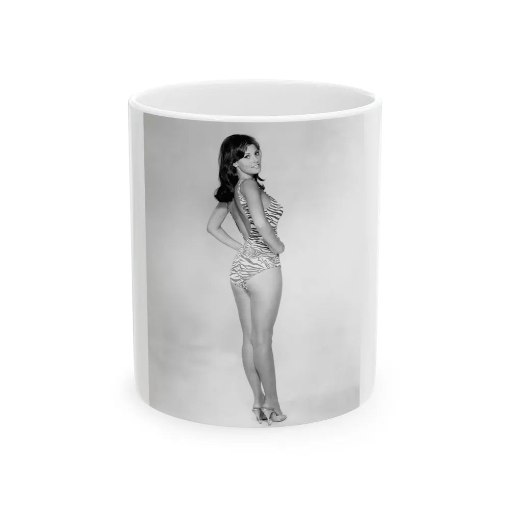 Raquel Welch #145 (Vintage Female Icon) White Coffee Mug-11oz-Go Mug Yourself