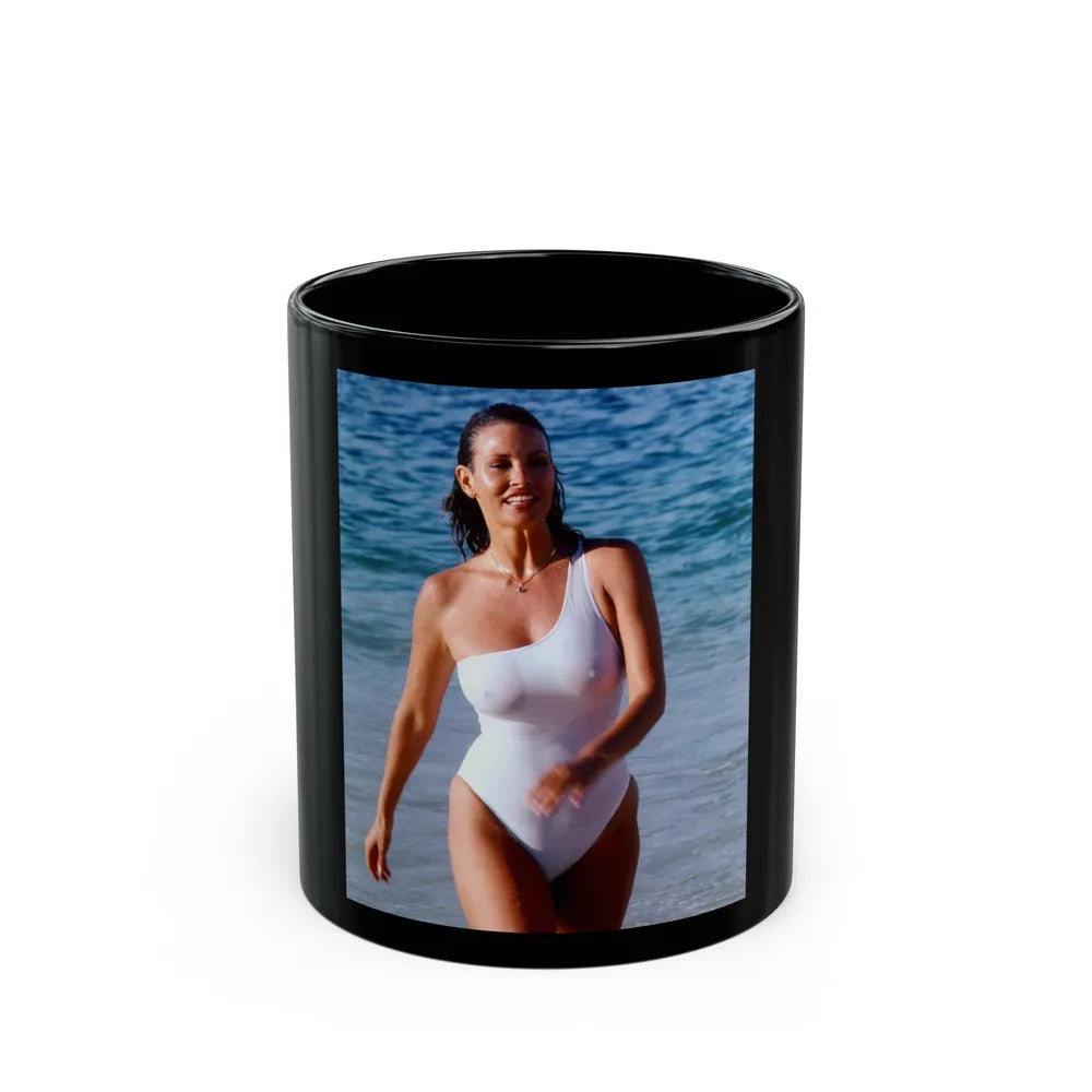 Raquel Welch #164 (Vintage Female Icon) Black Coffee Mug-11oz-Go Mug Yourself