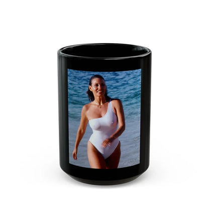 Raquel Welch #164 (Vintage Female Icon) Black Coffee Mug-15oz-Go Mug Yourself