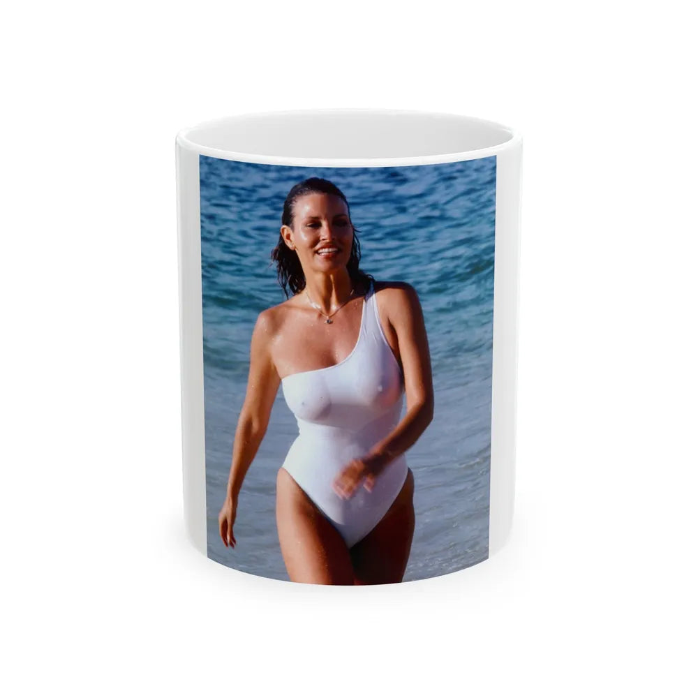 Raquel Welch #164 (Vintage Female Icon) White Coffee Mug-11oz-Go Mug Yourself