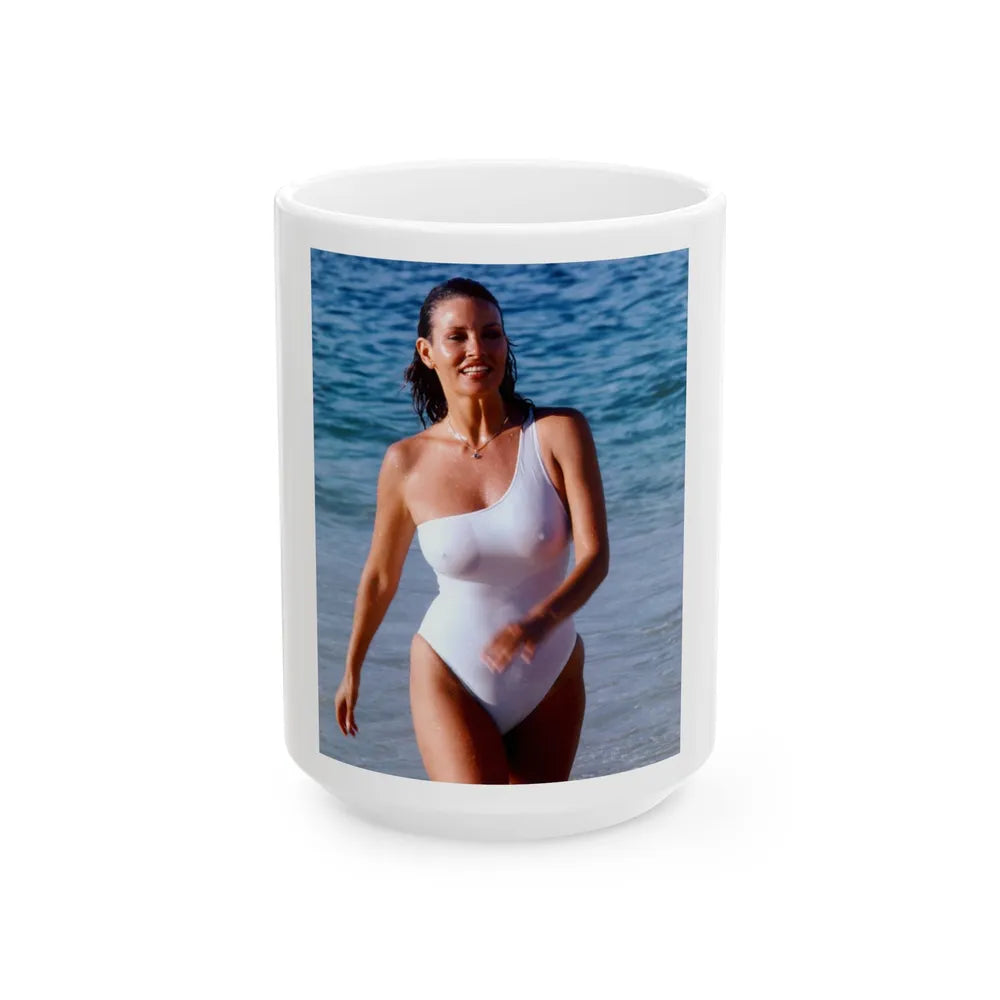 Raquel Welch #164 (Vintage Female Icon) White Coffee Mug-15oz-Go Mug Yourself