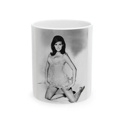 Raquel Welch #168 (Vintage Female Icon) White Coffee Mug-11oz-Go Mug Yourself