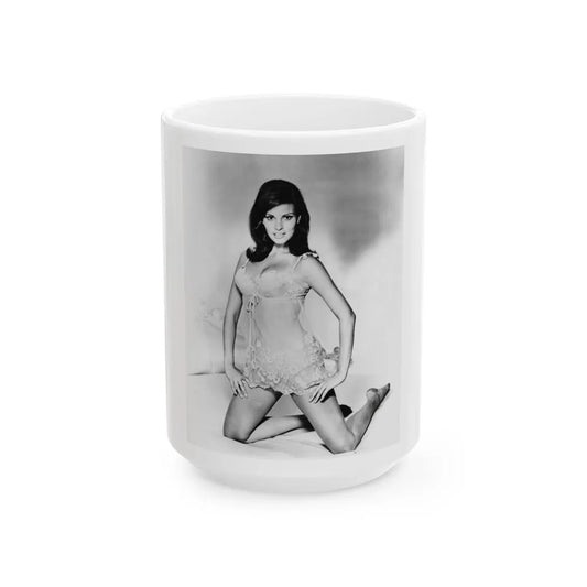 Raquel Welch #168 (Vintage Female Icon) White Coffee Mug-15oz-Go Mug Yourself