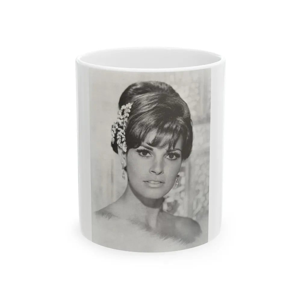 Raquel Welch #169 (Vintage Female Icon) White Coffee Mug-11oz-Go Mug Yourself