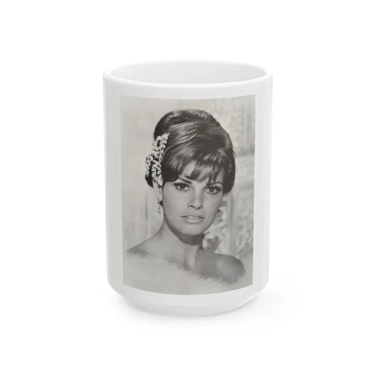 Raquel Welch #169 (Vintage Female Icon) White Coffee Mug-15oz-Go Mug Yourself