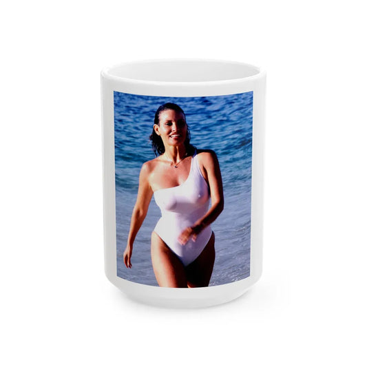 Raquel Welch #173 (Vintage Female Icon) White Coffee Mug-15oz-Go Mug Yourself