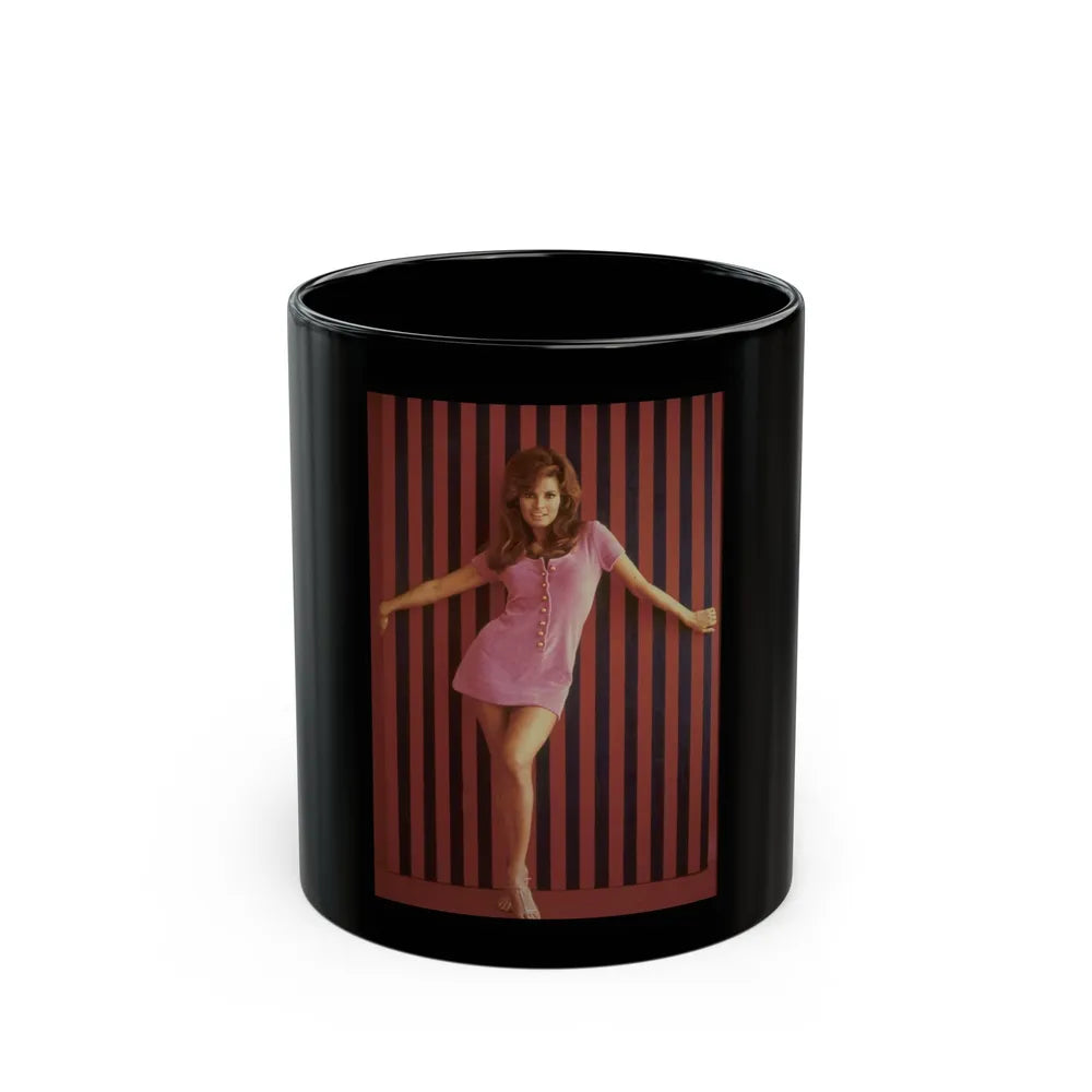 Raquel Welch #178 (Vintage Female Icon) Black Coffee Mug-11oz-Go Mug Yourself