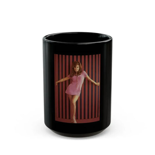 Raquel Welch #178 (Vintage Female Icon) Black Coffee Mug 15oz - Go Mug Yourself