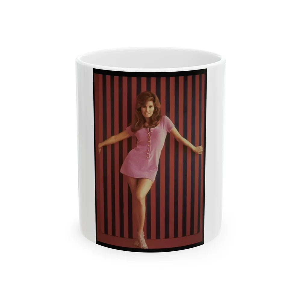 Raquel Welch #178 (Vintage Female Icon) White Coffee Mug-11oz-Go Mug Yourself