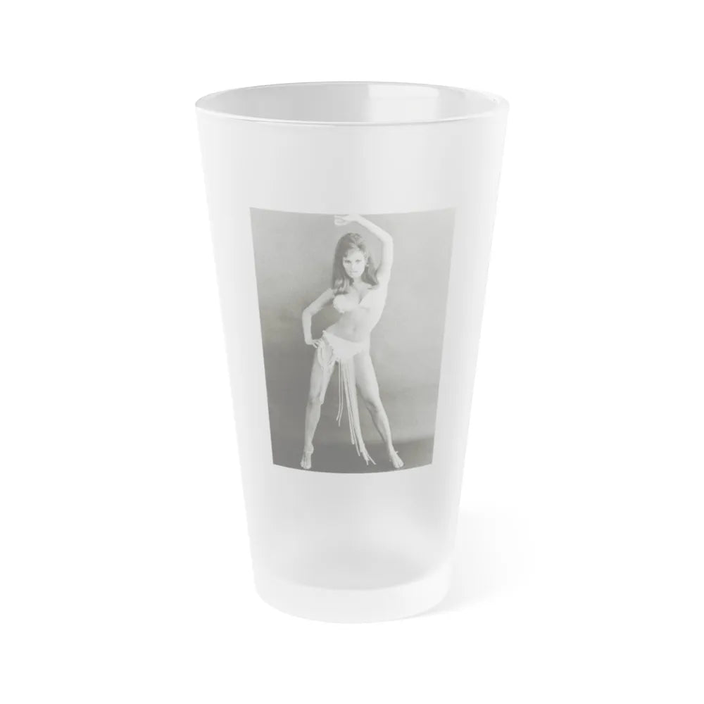 Raquel Welch #179 (Vintage Female Icon) Frosted Pint Glass 16oz-16oz-Frosted-Go Mug Yourself