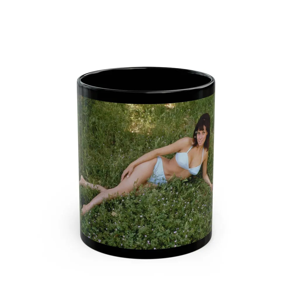 Raquel Welch #180 (Vintage Female Icon) Black Coffee Mug-11oz-Go Mug Yourself