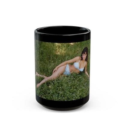 Raquel Welch #180 (Vintage Female Icon) Black Coffee Mug-15oz-Go Mug Yourself