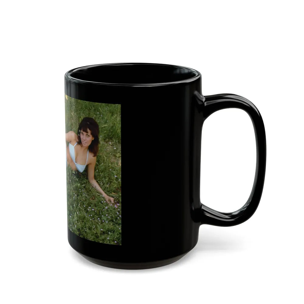 Raquel Welch #180 (Vintage Female Icon) Black Coffee Mug-Go Mug Yourself