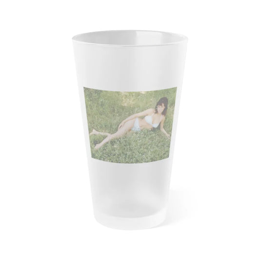 Raquel Welch #180 (Vintage Female Icon) Frosted Pint Glass 16oz-16oz-Frosted-Go Mug Yourself