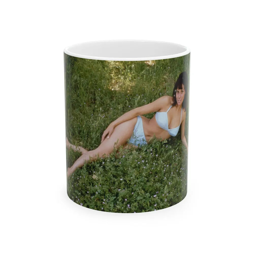 Raquel Welch #180 (Vintage Female Icon) White Coffee Mug-11oz-Go Mug Yourself