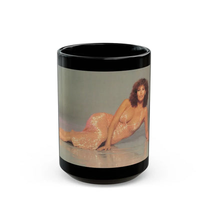 Raquel Welch #183 (Vintage Female Icon) Black Coffee Mug-15oz-Go Mug Yourself