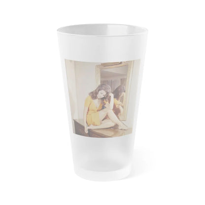 Raquel Welch #189 (Vintage Female Icon) Frosted Pint Glass 16oz-16oz-Frosted-Go Mug Yourself