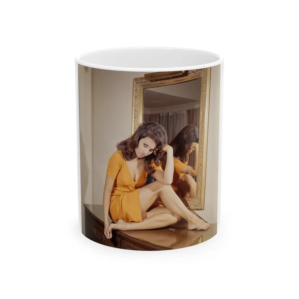 Raquel Welch #189 (Vintage Female Icon) White Coffee Mug-11oz-Go Mug Yourself