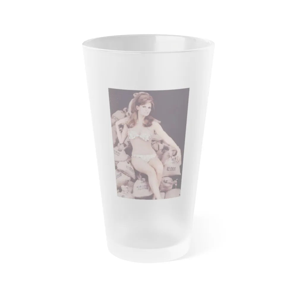 Raquel Welch #191 (Vintage Female Icon) Frosted Pint Glass 16oz-16oz-Frosted-Go Mug Yourself