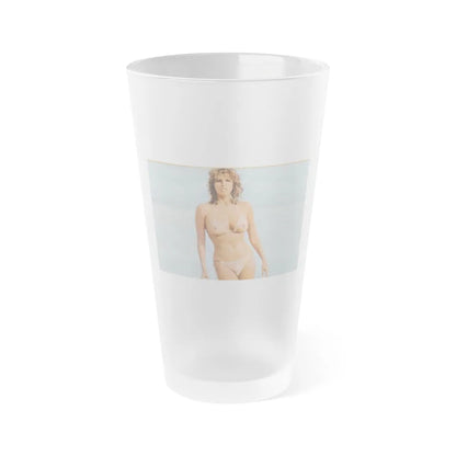 Raquel Welch #192 (Vintage Female Icon) Frosted Pint Glass 16oz-16oz-Frosted-Go Mug Yourself