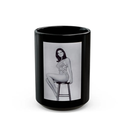 Raquel Welch #193 (Vintage Female Icon) Black Coffee Mug-15oz-Go Mug Yourself