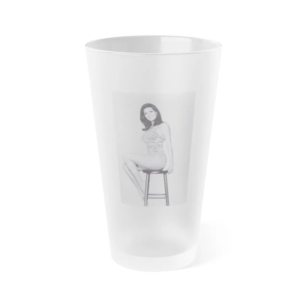 Raquel Welch #193 (Vintage Female Icon) Frosted Pint Glass 16oz-16oz-Frosted-Go Mug Yourself