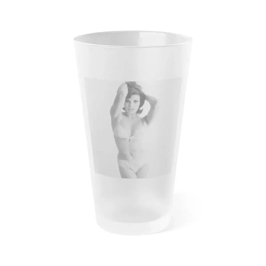 Raquel Welch #213 (Vintage Female Icon) Frosted Pint Glass 16oz 16oz Frosted - Go Mug Yourself