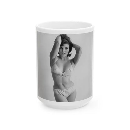 Raquel Welch #213 (Vintage Female Icon) White Coffee Mug-15oz-Go Mug Yourself