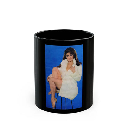 Raquel Welch #216 (Vintage Female Icon) Black Coffee Mug-11oz-Go Mug Yourself