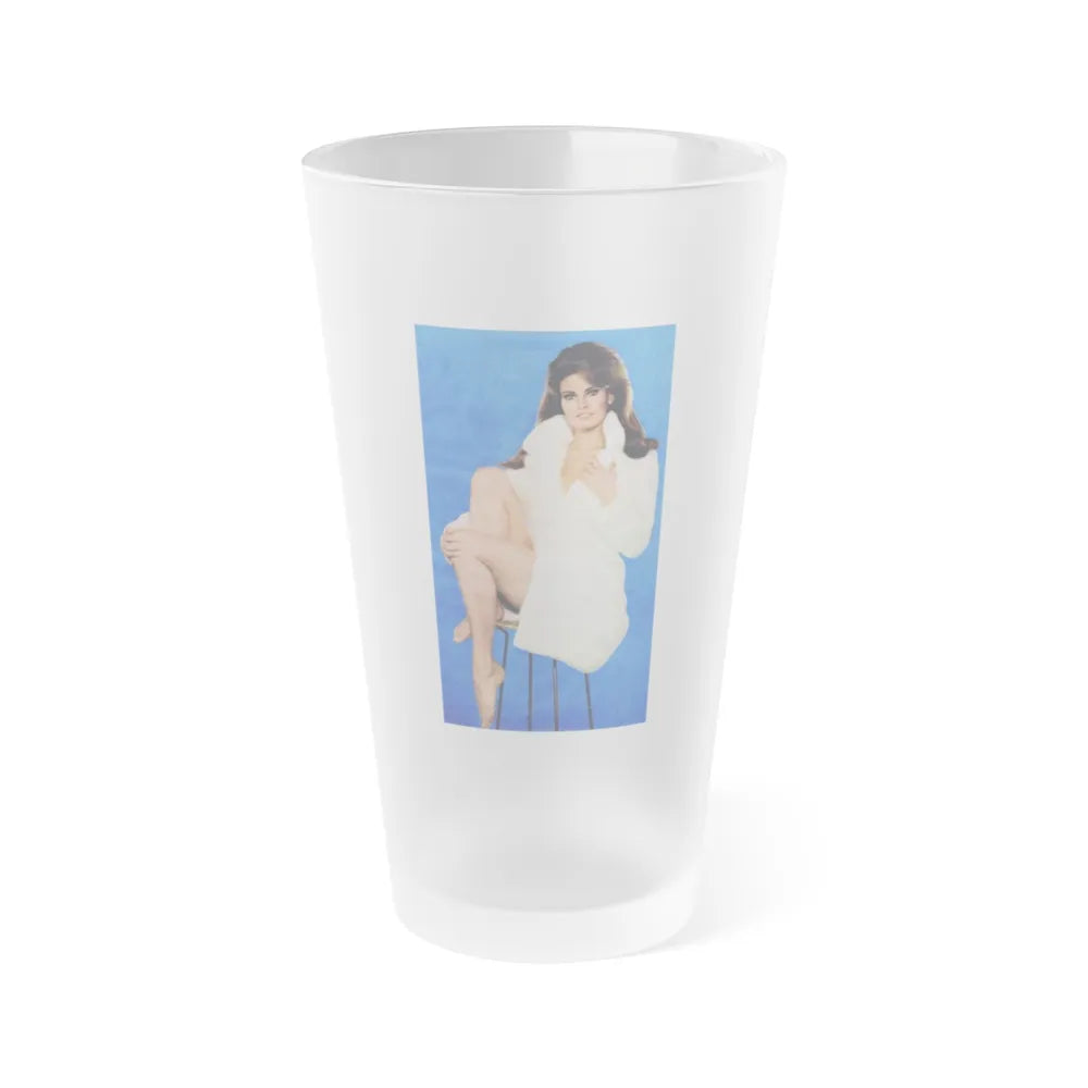 Raquel Welch #216 (Vintage Female Icon) Frosted Pint Glass 16oz-16oz-Frosted-Go Mug Yourself