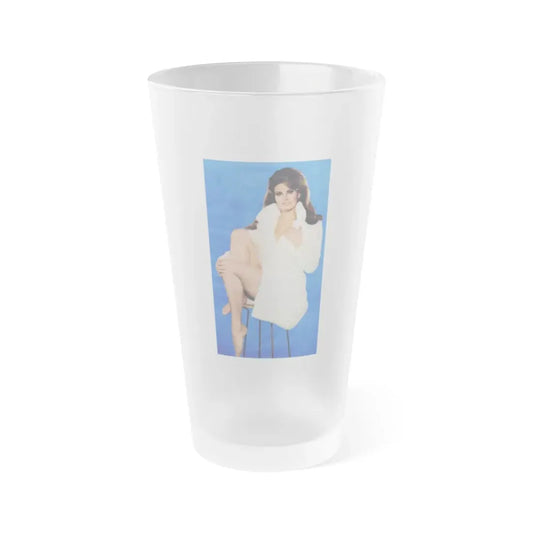 Raquel Welch #216 (Vintage Female Icon) Frosted Pint Glass 16oz 16oz Frosted - Go Mug Yourself