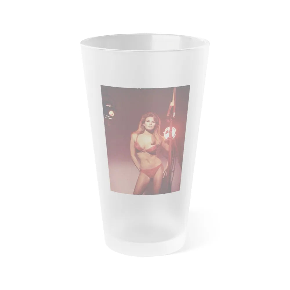 Raquel Welch #221 (Vintage Female Icon) Frosted Pint Glass 16oz-16oz-Frosted-Go Mug Yourself