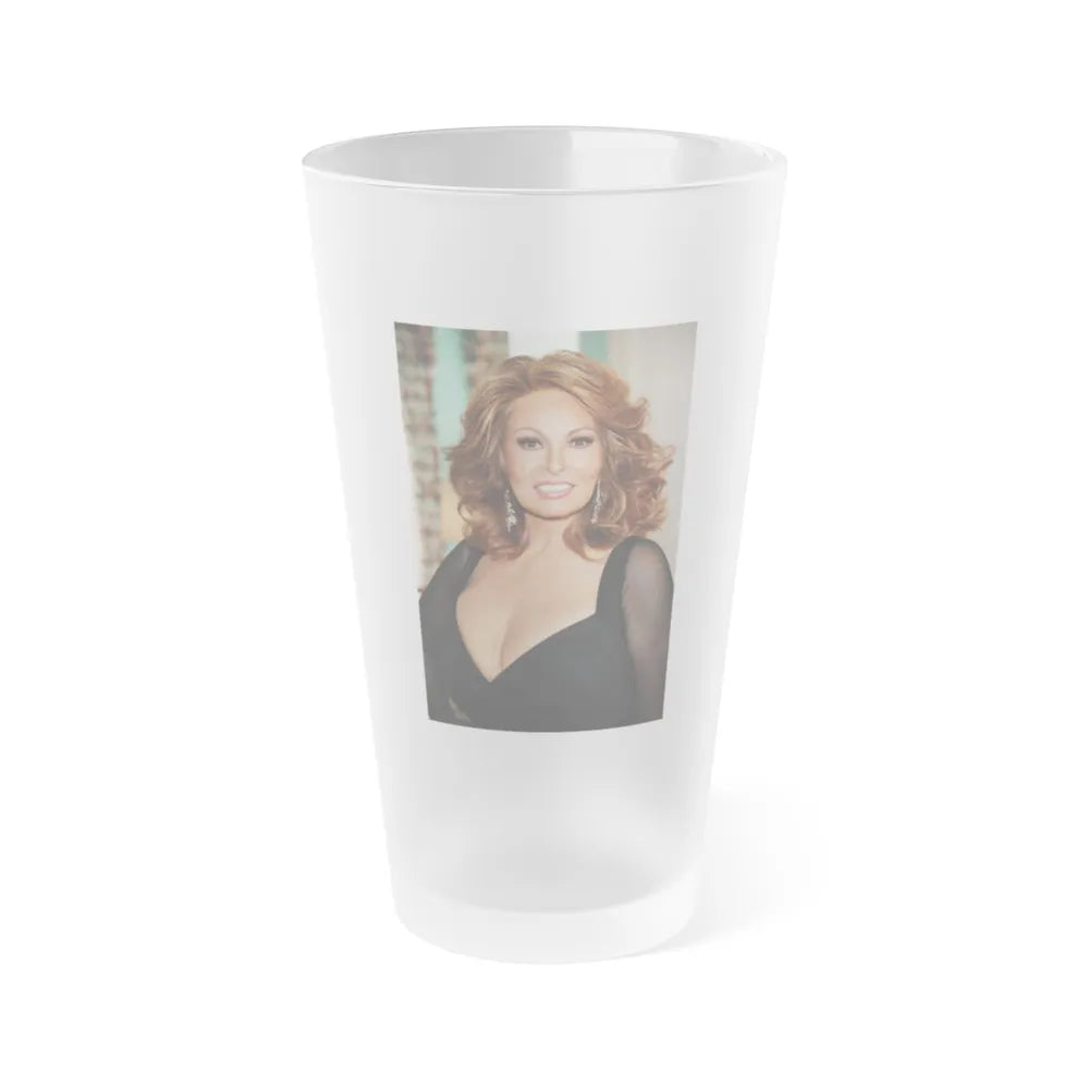 Raquel Welch #224 (Vintage Female Icon) Frosted Pint Glass 16oz-16oz-Frosted-Go Mug Yourself