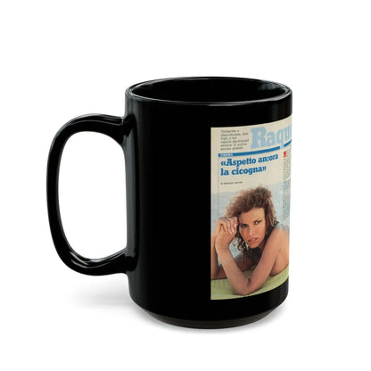 Raquel Welch #2261 (Vintage Female Icon) Black Coffee Mug-Go Mug Yourself