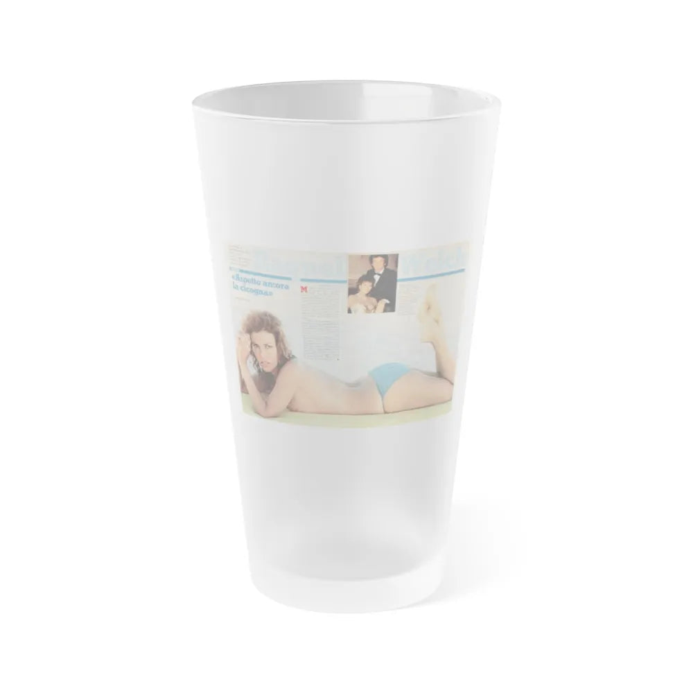 Raquel Welch #2261 (Vintage Female Icon) Frosted Pint Glass 16oz-16oz-Frosted-Go Mug Yourself