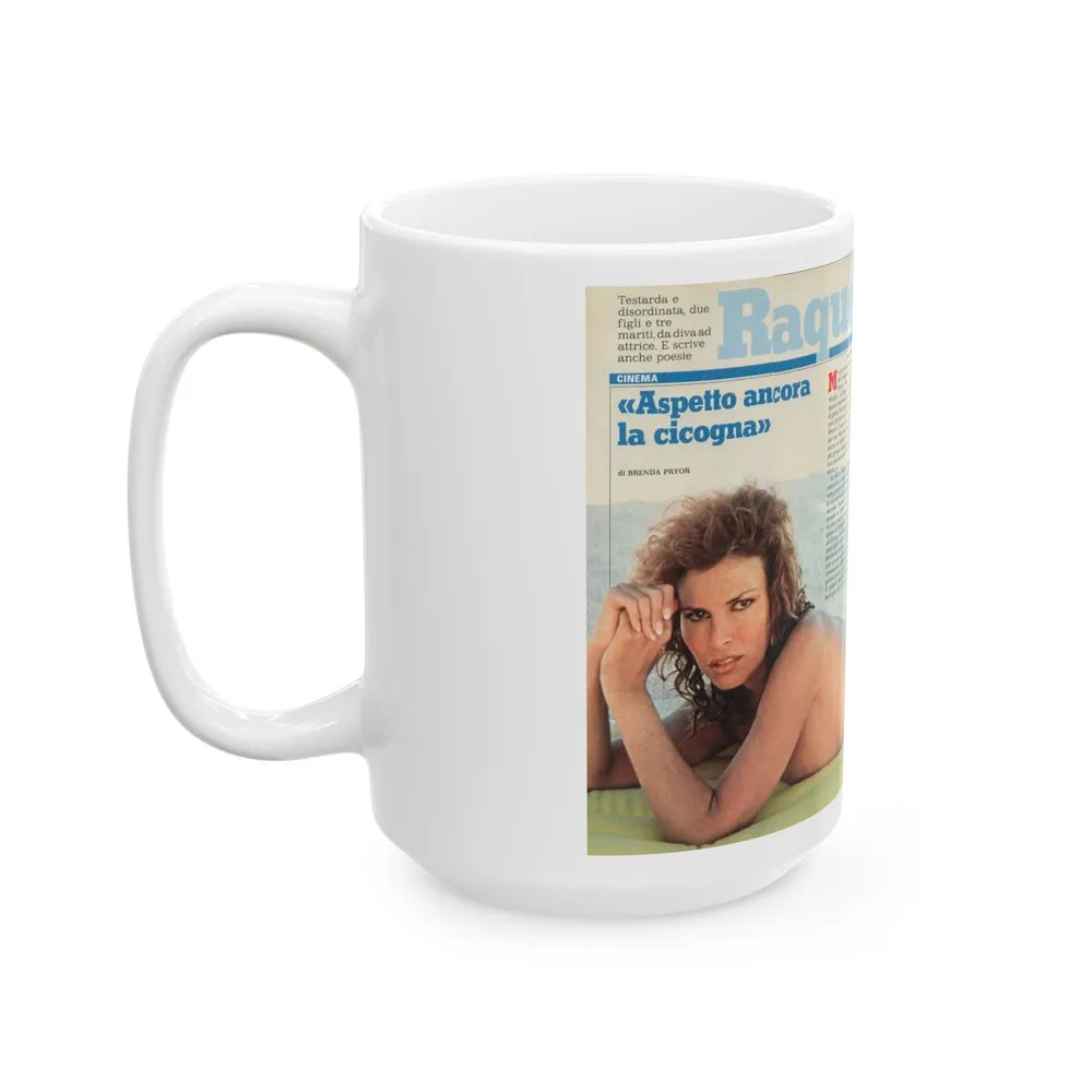 Raquel Welch #2261 (Vintage Female Icon) White Coffee Mug-Go Mug Yourself