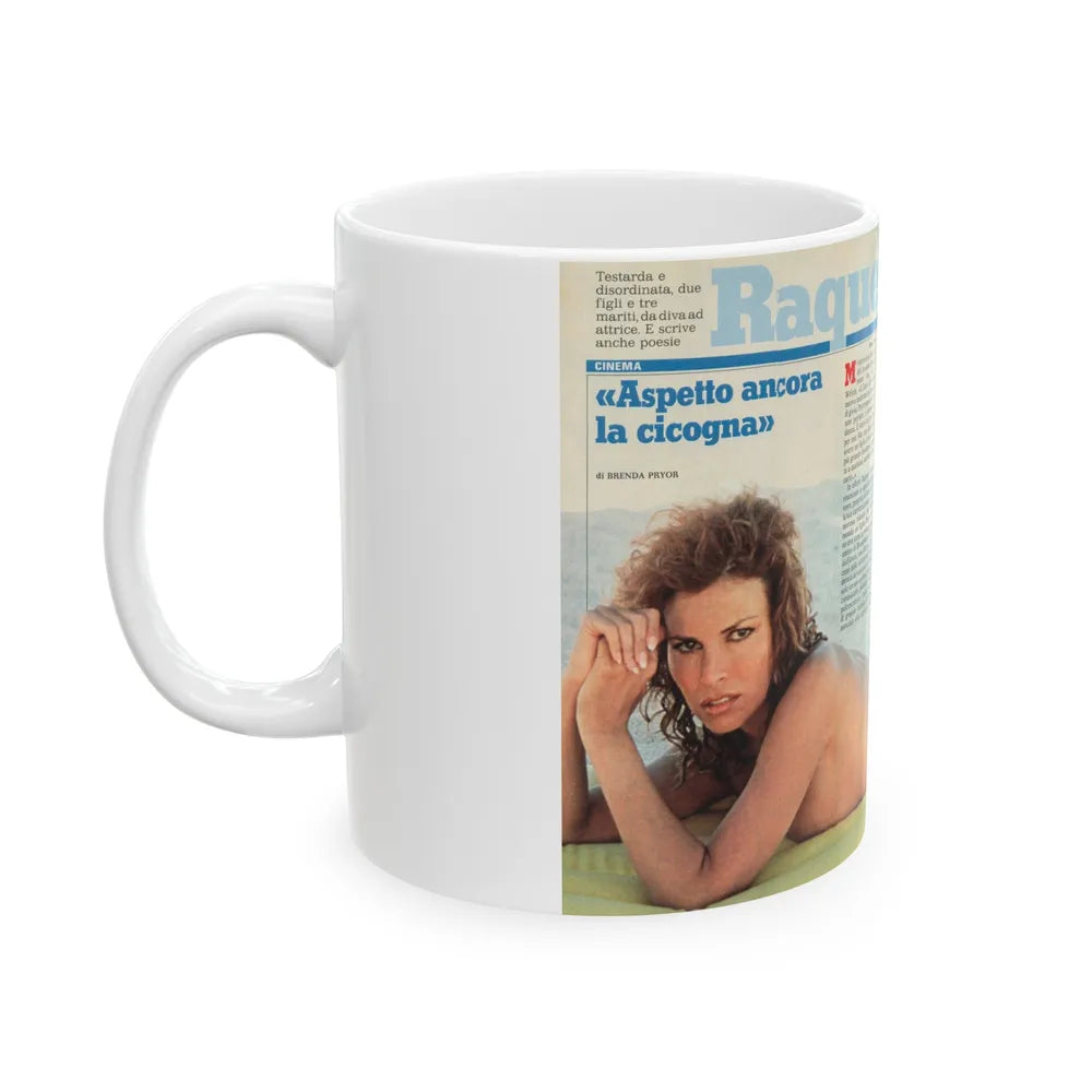 Raquel Welch #2261 (Vintage Female Icon) White Coffee Mug-Go Mug Yourself