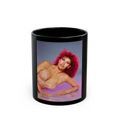 Raquel Welch #228 (Vintage Female Icon) Black Coffee Mug-11oz-Go Mug Yourself