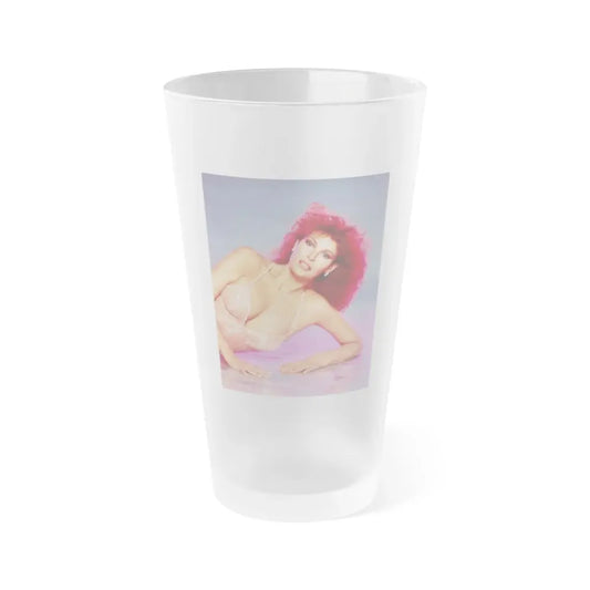 Raquel Welch #228 (Vintage Female Icon) Frosted Pint Glass 16oz 16oz Frosted - Go Mug Yourself