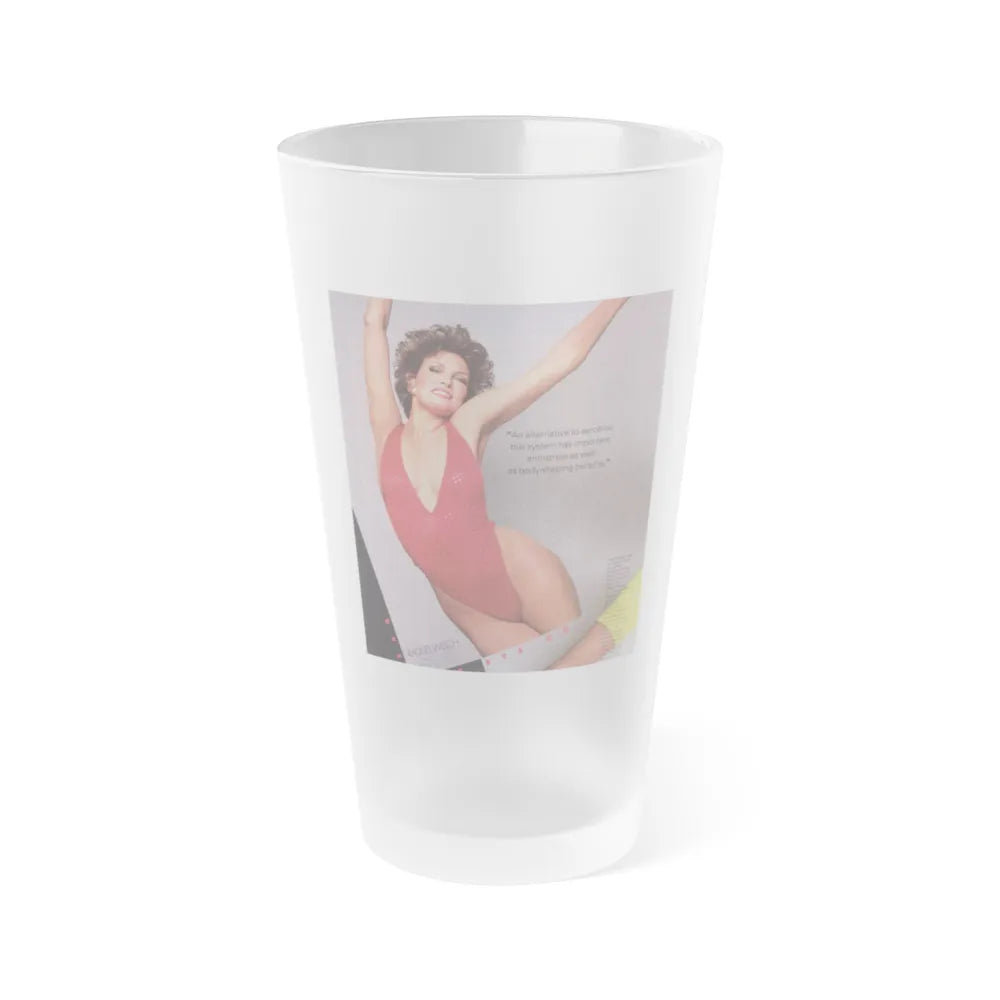 Raquel Welch #229 (Vintage Female Icon) Frosted Pint Glass 16oz-16oz-Frosted-Go Mug Yourself