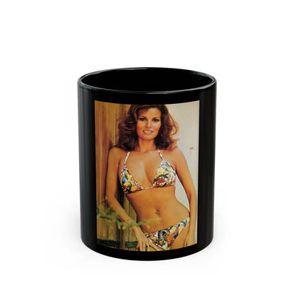 Raquel Welch #231 (Vintage Female Icon) Black Coffee Mug-11oz-Go Mug Yourself